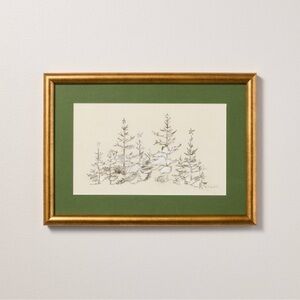 10”x14” Tree Sketch Framed Christmas Wall Art from Hearth & Hand Magnolia